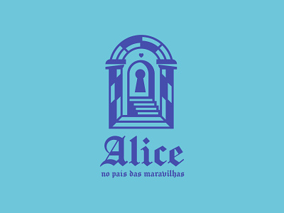4th Logo, Book Alice's Adventure in Wonderland alice book brand designs gate logo