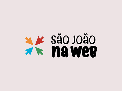 São João na Web brand logo logodesign web