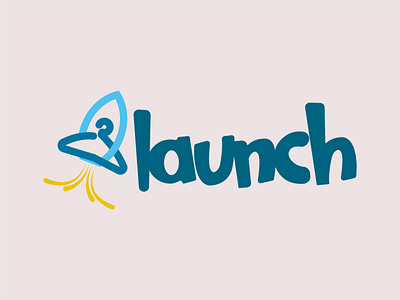 Launch clothing design kids logo logotype moda