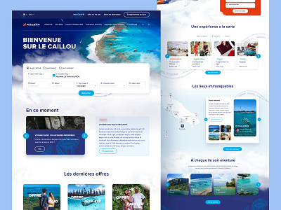 Aircalin Website airline art direction desktop graphic design mobile ui website