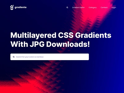 Gradienta Sample Website color colorful colorful logo colors css download free gradient gradienta gradients hero homepage mulicolor multi layer noise noisy pattern ui userinterface visual