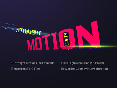 Straight Motion Light Elements effect flare free freebie glow lens light line motion object overlay