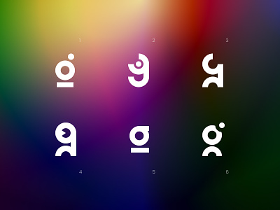 6 'g' Logo Variations, Whice One? abstract alphabet basic creative exploration g g logo geometric gloglo gradient graphic letter logo mark minimal monogram shape simple symbol