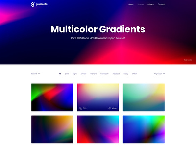 Gradienta Homepage blend code colorful downoad free gradienta hero html jpg layered modern multicolor open source simple stylish