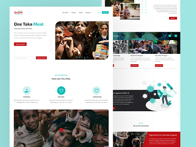 Charity Organization Landing Page | Bidyanondo webpage redesign branding charity clean design concept design donation figma landing page minimal design organization ui ui design uiux volunteer webpage design website