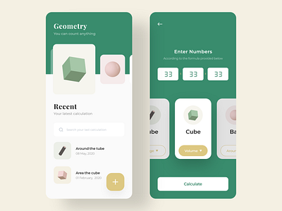 Cc Geometry adobe xd android app calculate clean clean ui concept course education geometry ios mobile modern sketch soft ui ui ux uidesign user interface xd