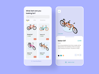 Bike Store App bike app cycle app design mobile app