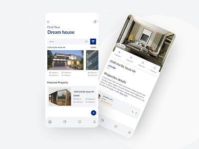 Real-estate app android app design design home rent ios app mobile app property real estate real estate app ui uidesign uiux uxdesign