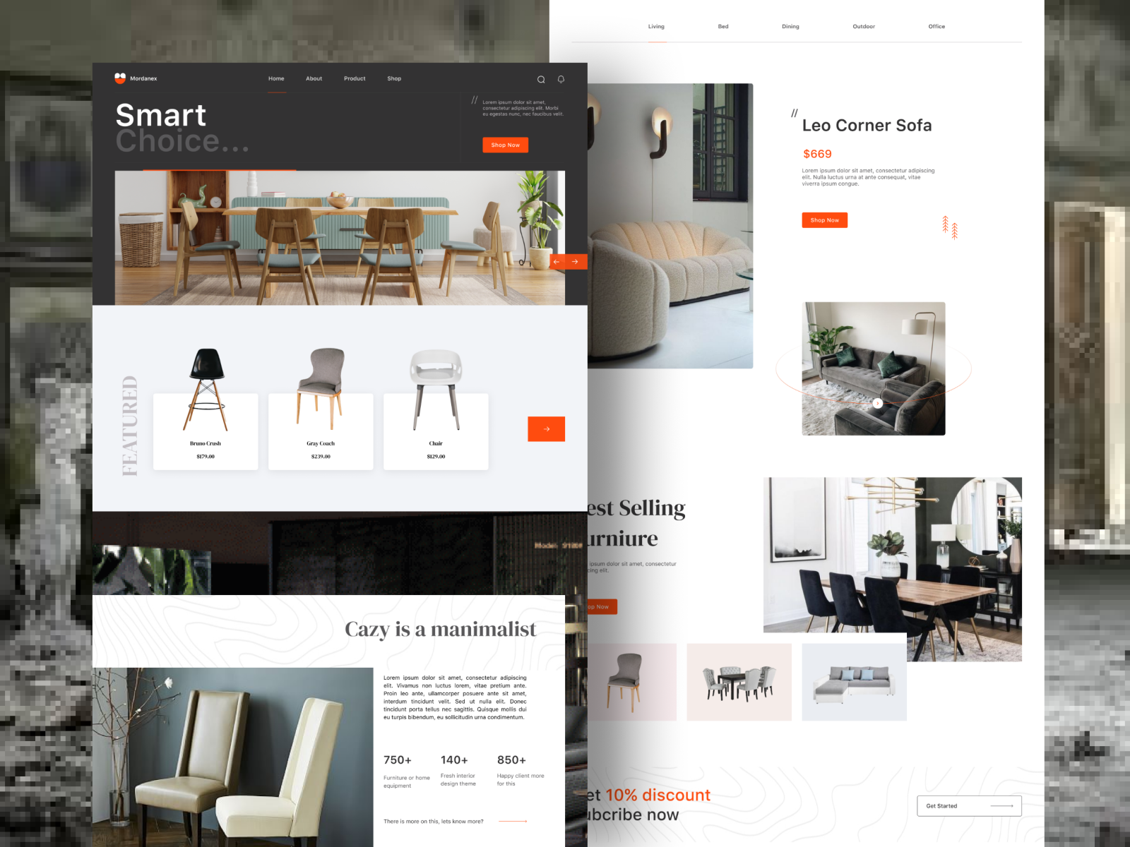 Furniture Website Design by Tajul Islam on Dribbble