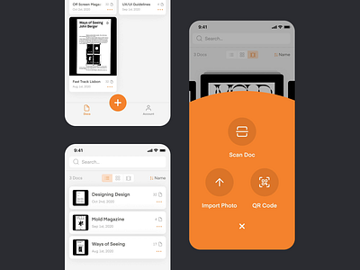 Scanner Vault Redesign 44 studio android app appverse document ios mobile scan sebastiao sommer sommer uxui