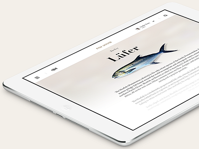 Fish House Detail Page air app fish ipad simple