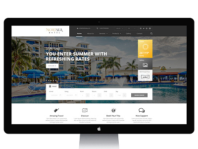 NortSea Hotel Multipurpose Template PSD dribbble holiday hotel motel resort summer ui ux