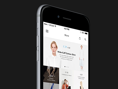 Elegance iOS UI Kit dribbble ecommerce shop simple ui ux