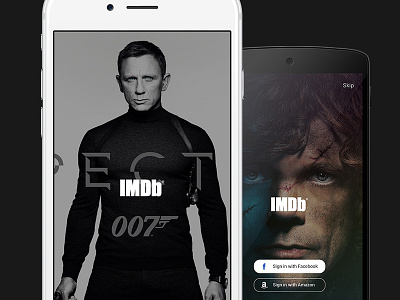 IMDb Mobile App New Presentation app black imdb mobile movie simple ui ux