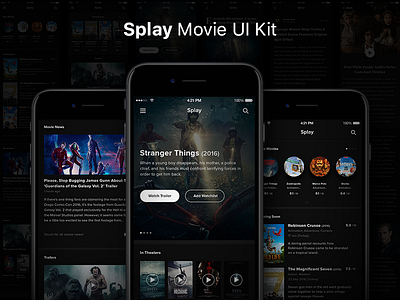 Splay Movie UI Kit clean dribbble film fresh modern movie