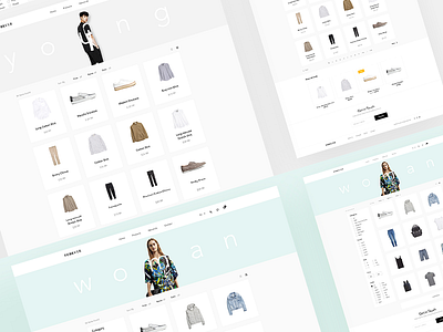 Forever Fashion Theme UX / UI clean clothing dress ecommerce modern psd shopping sketch