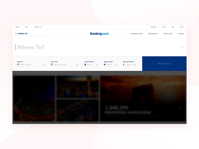 Booking Redesign Website Concept Booking Search Page booking clean dribbble fresh hotel motel ui ux