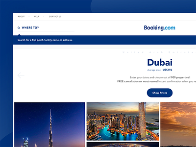 Booking Redesign Website Concept