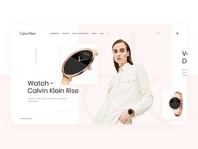 Calvin Klein Redesign Concept Project calvin klein clothing dress dribbble modern shoes ui ux watch