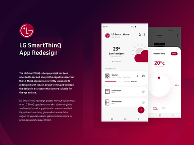 Lg SmartThinQ App Redesign app clean dribbble fresh futurist lg modern redesign simple smartapp smarthome ui ux