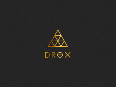 D R O X apparel clothing fashion gold logo logotype triangle