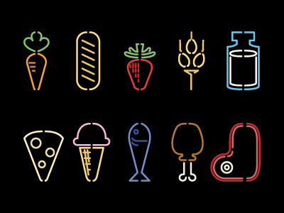 Food Pictograms food fruits icons nutrition pictograms vegetables