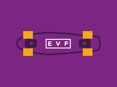 EVF Skate icon lifestyle pictogram purple skate skateboard skating