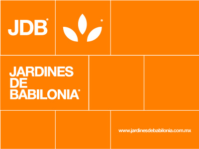 JARDINES DE BABILONIA branding identity logo mexico orange plants