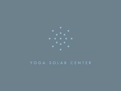 Yoga Solar Center blue fitness logo logotype yoga