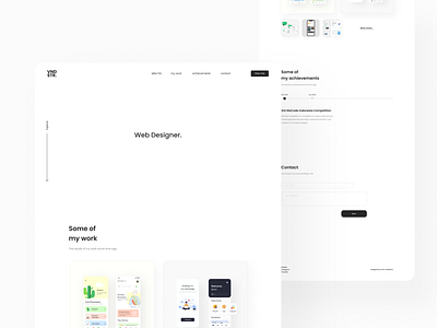 Minimalism Portfolio | Web Design design flat minimal minimalism monocrome personal website portfolio ui ux web webdesign