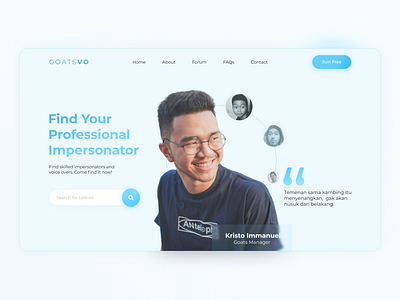 GOATS VO | Web Design by Alvin Adisatria on Dribbble