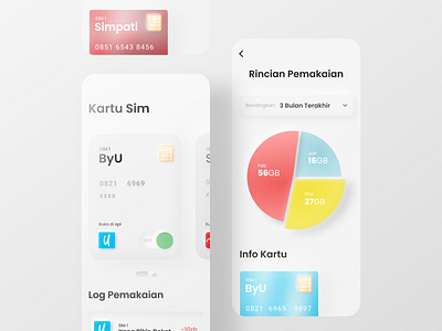 Neomorphism Sim Management | Mobile Apps Design