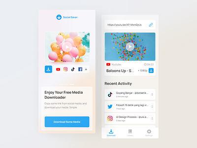 Social Saver - Mobile Apps Design