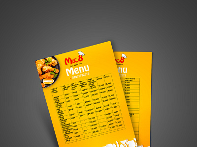 Mac8 Menu Design branding design