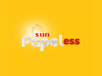 Sun Papeless logo papel paper