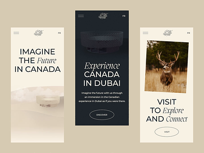 Expo Dubai 2020 - Canada experience (Homepage) after effects animation design landing page minimal motion prototype typography ui ux web design webdesign