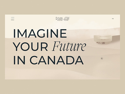 Expo Dubai 2020 - Canada experience (Hero) after effects animation design graphic design landing page minimal motion prototype typography ui ux web design webdesign