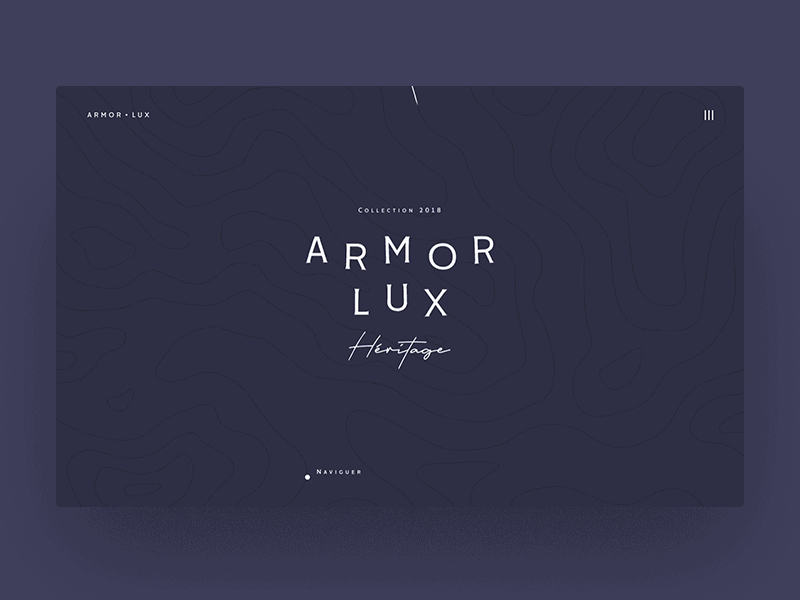 Armor Lux – Homepage animation dark ecommerce fashion gif minimal motion typography ui ux web web design