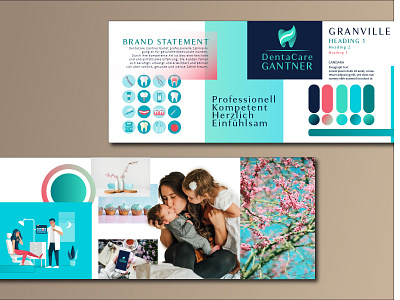 Stylescape No. 1 for DentaCare Gantner branding colorful illustration logo moodboard spring stylescape typography