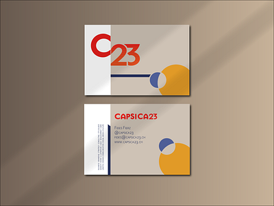 Business Card Design for Capsica23 branding design flat logo minimal typography