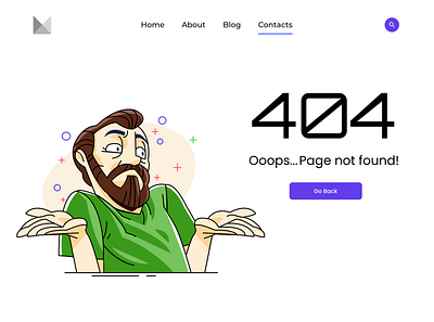 Daily UI - 404 Page art design figma illustration minimal typography ui ux vector website