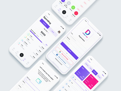 Daily Flow app app component counting design figma finance finance app logo minimal typography ui ux web