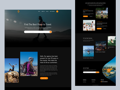 Travel & Tour Landing page