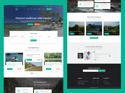 Travel & Tour Landing page by Md Nurunnabi Islam on Dribbble