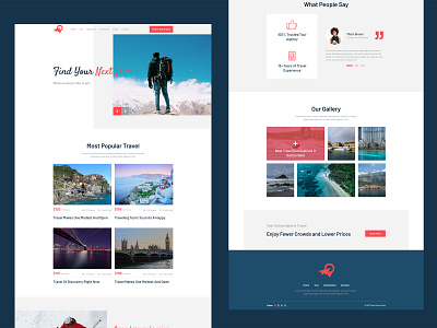 Travel & Tour Landing page