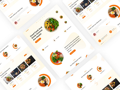 Food Landing Page clean fast food illustration landing page restaurant ui design website design