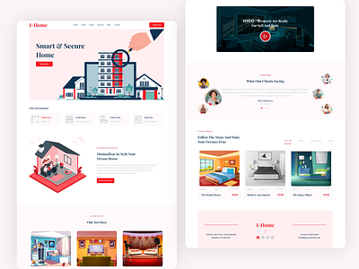 Real Estate Landing Page architect clean creative homepage landing page ui ui design website design