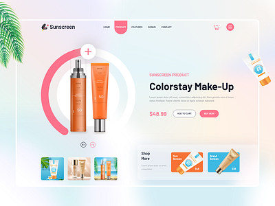 Sunscreen e-commerce website design