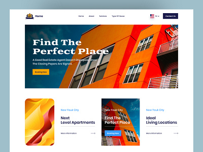 Real Estate Website Design : landing page