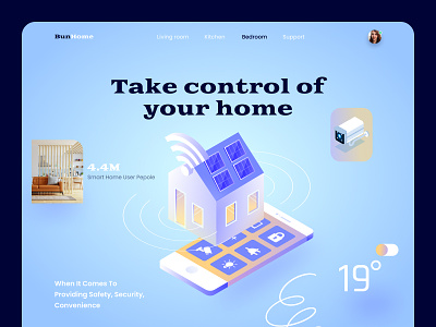 Website design: Smart Home Landing page